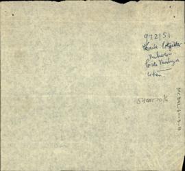 Handwritten notes on accused