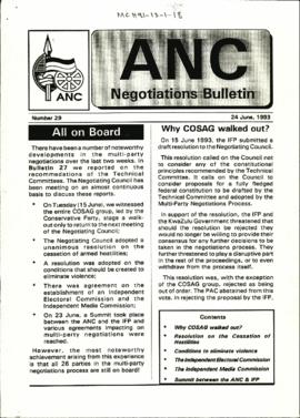 ANC Negotiations Bulletin Number 29