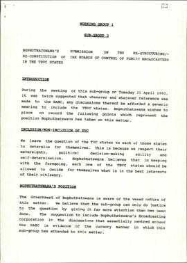 Bophuthatswana Govt: Reconstitution of the Boards of control of public broadcasters in the TBVC s...