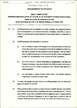 Draft Three of the Proposed Reformulation of Clause 121 of the Draft Interim Constitution