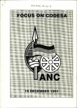 Focus on CODESA 19 December 1991