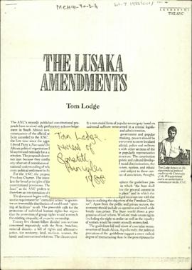 The Lusaka Amendments