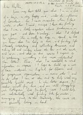 Handwritten letter to Phyllis from Albie