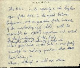 Notes on the formation of the NEC