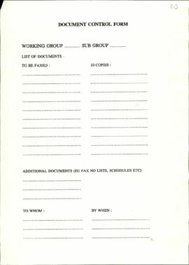 Document control form