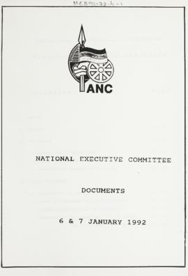 National Executive Committee Documents 6 and 7 January 1992