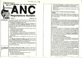 ANC Negotiations Bulletin Number 14