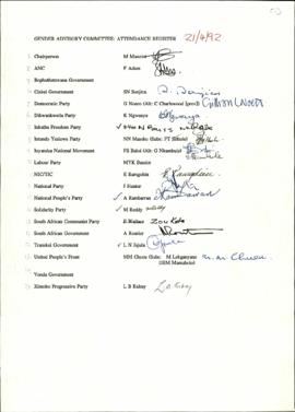 Attendance Register