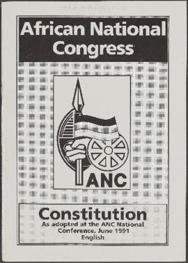 ANC Constitution: As adopted at the ANC National Conference, June 1991: English