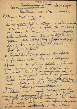 Handwritten document in Portugues