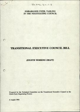 Transitional Executive Council Bill (Eight Working Draft)