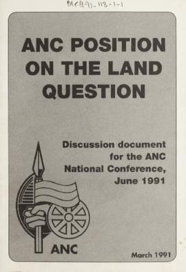 ANC Position on the Land Question