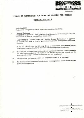 Agreed Terms of reference for WG3
