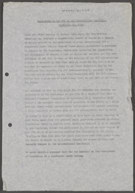 Memorandum to the NEC by the Constitution Committee. September 20, 1986