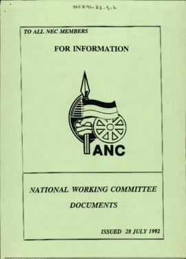 National Working Committee Documents Issued 28 July 1992