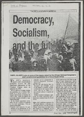 Democracy, Socialism, and the future