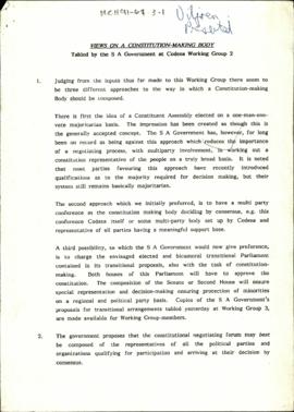 Views on a Constitution-Making Body