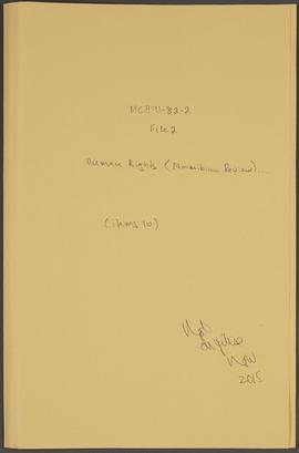 Human Rights ( Namibian View), Gendering Research/ Prof. Christie, R, Discrimination: The limits ...