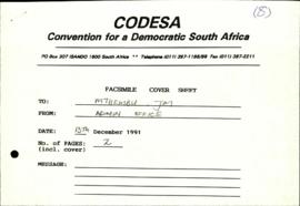 Mr JM Mthembu re: Cover sheet