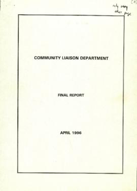 Community Liaison Department Final Report