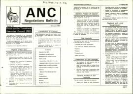 ANC Negotiations Bulletin Number 35