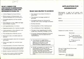 Application Form for Membership for Women's Legal Status Committee