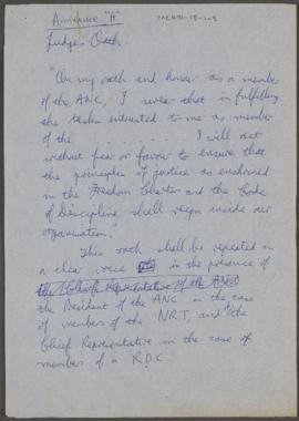 Judge's Oath [and related document]