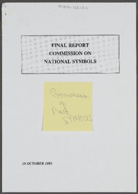 Final Report Commission on National Symbols 19 October 1993