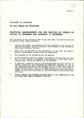 Fact sheet sent to heads of mission