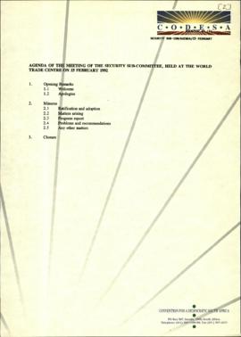 Draft Minutes of the Sub-Committee meeting