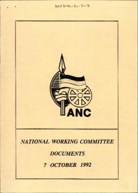 National Working Committee Documents 7 October 1992