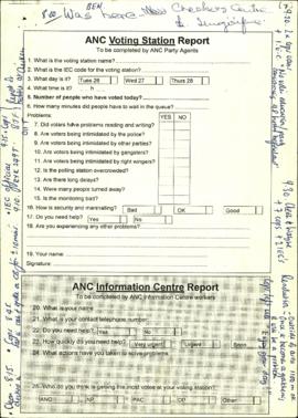 ANC Voting Station Report for Camps Bay