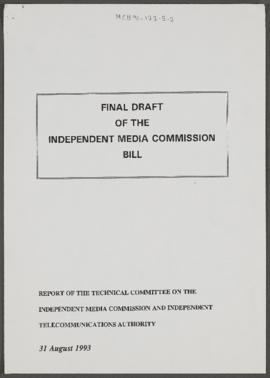 Final Draft of the Independent Media Commission Bill