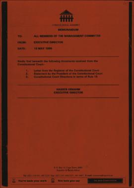 Constitutional Assembly Memorandum