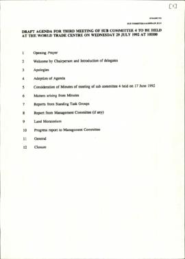 Draft agenda for meeting of MCSC4