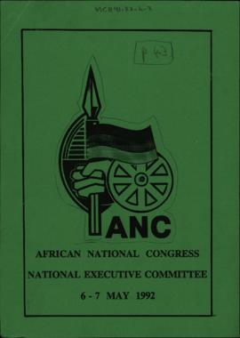 African National Congress National Executive 6-7 May 1992