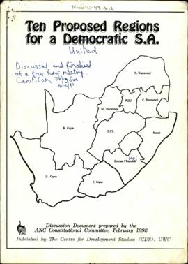 Ten Proposed Regions in a United South Africa