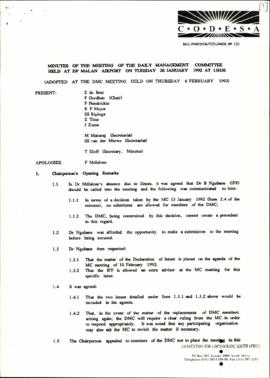 Minutes of the meeting on 28 January adopted at the meeting