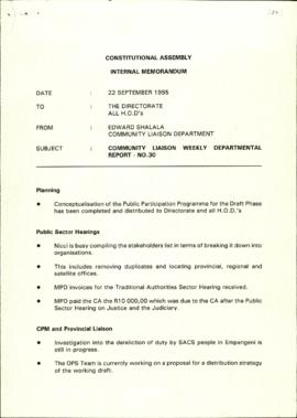 Constitutional Assembly Internal Memorandum