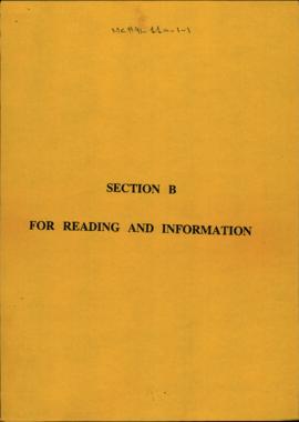 Section B For Reading and Information: The State's Economic Agenda