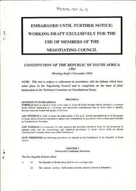 Embargoed Until Further Notice: Working Draft Exclusively for the use of Members of the Negotiati...