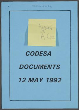 CODESA Documents 12 May 1992