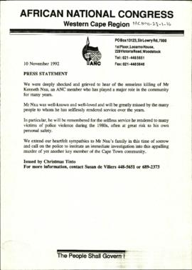 Press Statement