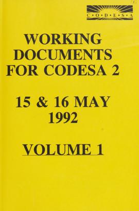 Working documents for CODESA 2 Vol 1