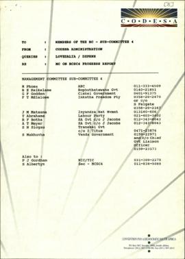 Fax from Codesa Administration to members of MCSC4