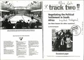 Track Two Vol 11 No 3 May 2002: Negotiating the Political Settlement in South Africa