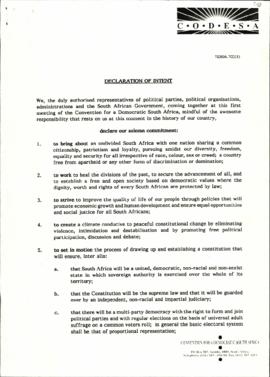 Declaration of Intent