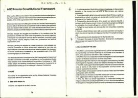 ANC Interim Constitutional Framework