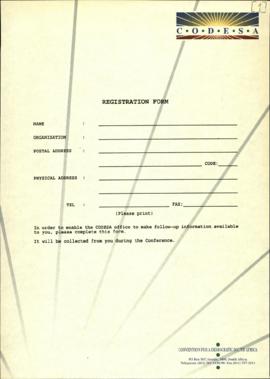 Registration form