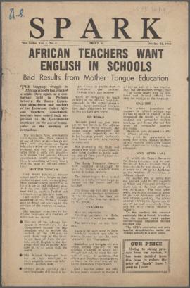 Spark Vol.1 No.4: African Teachers Want English in Schools
